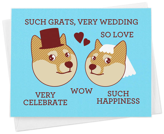 Very Wedding Doge Shiba Inu Meme Card - Gay/Lesbian Option
