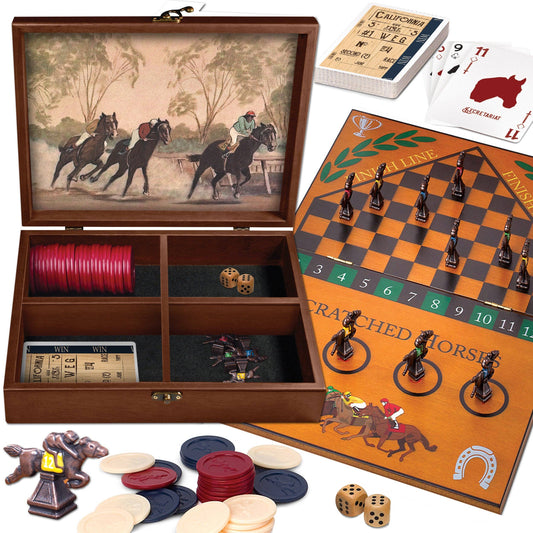 Grand National Horse Race Game in a Wooden Box