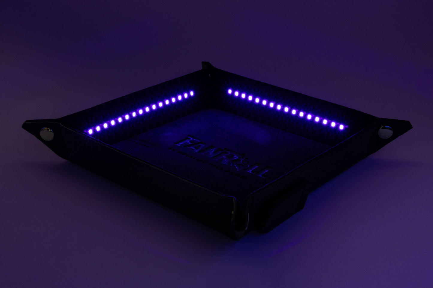 Shadow Light Blacklight Dice Tray with d20: Black