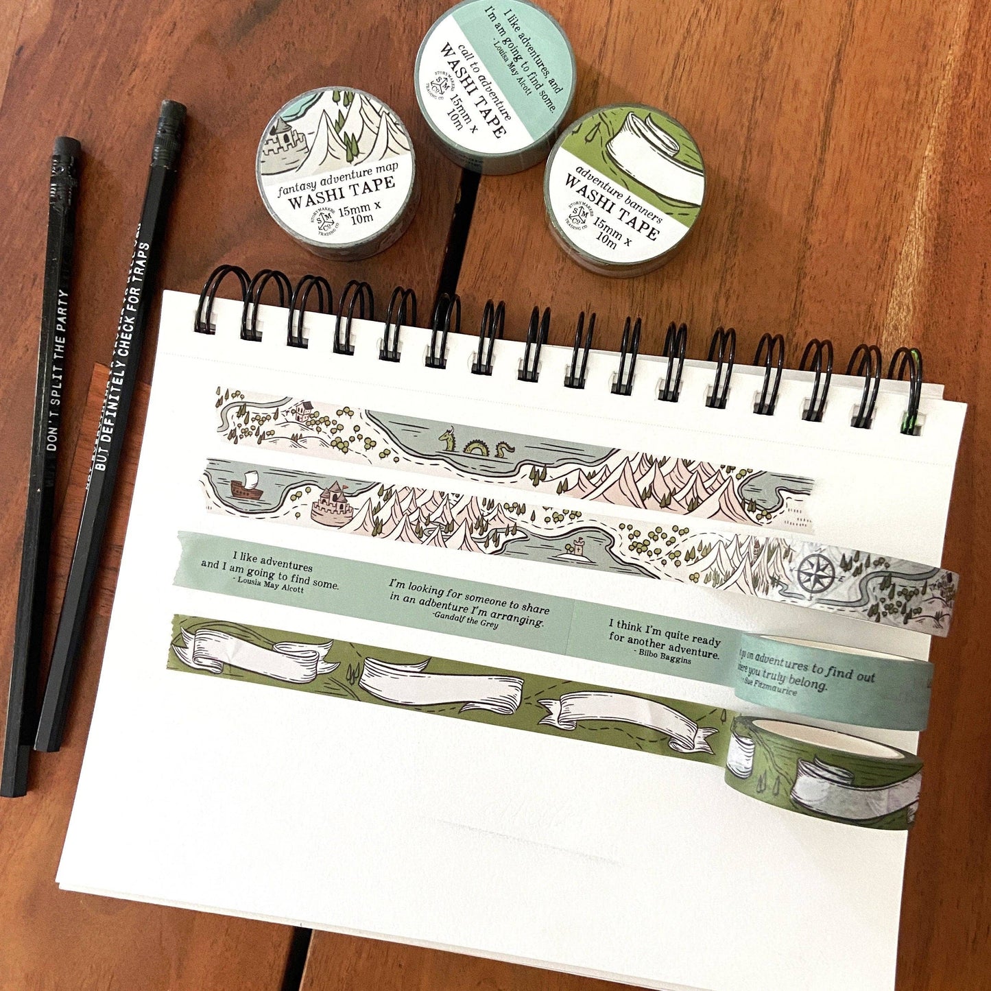 Fantasy Adventure Map Washi Tape - for world builders, RPG,