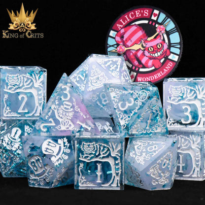 Alice's Wonderland 11 Dice Set with Gift Box (Sharp Edge)