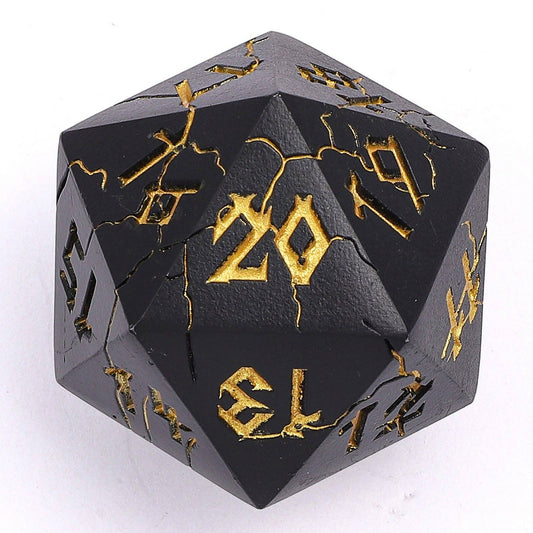 Barbarian 35mm Single D20 Spin Down - Matt Black with Gold