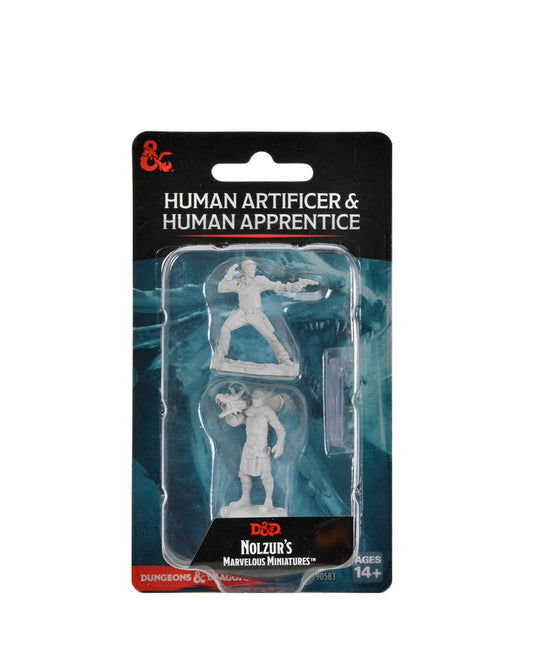 D&D Nolzur's Marvelous Miniatures: Unpainted Minis- Wave 19- Human Artificer & Human Apprentice