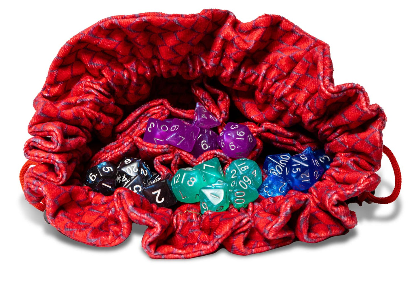 Velvet Compartment Dice Bag with 7 Pockets