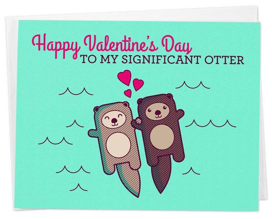 To My Significant Otter Valentines Day Card