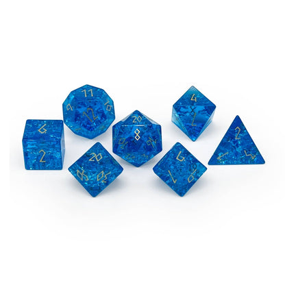 Shattered Zircon Sapphire Glass Dice