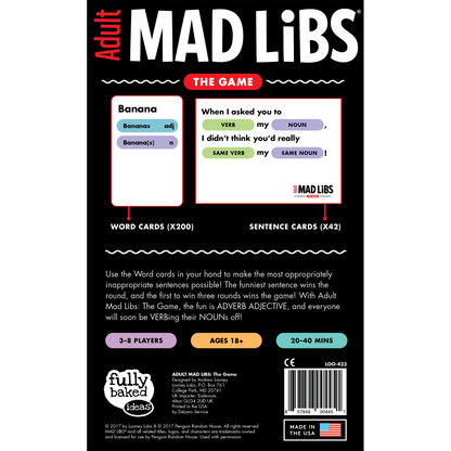 Adult Mad Libs: The Game