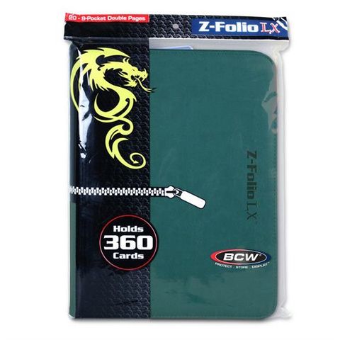 zfolio card binder BCW SUPPLIES: Z-FOLIO Zippered LX Toploader Holo Horse Games LLC pocket pages The BCW Zipper 12-Pocket Z-Folio Portfolio - Orange