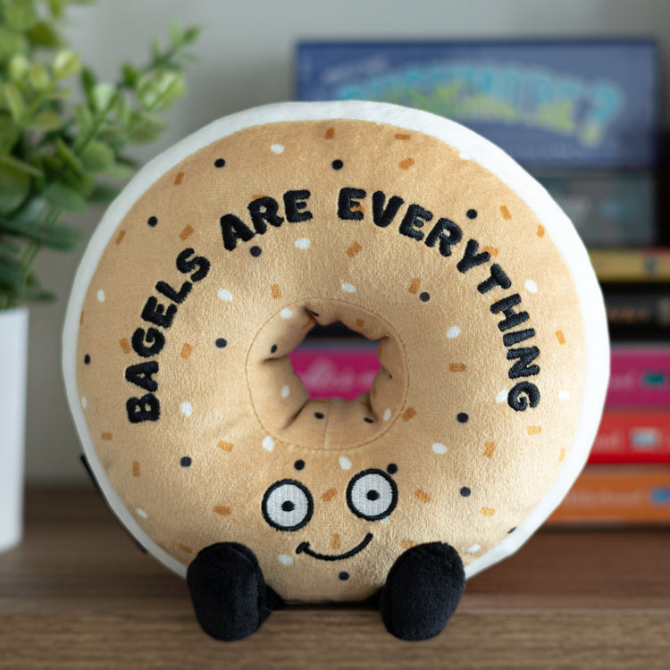 "Bagels are Everything" Plush Bagel, Cute, Gift, Holiday, Christmas