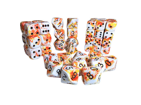 Chessex Brush Dice Sunrise 7 Die Set