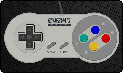 GamerMats Controller 2 - Playmat - Premium White Stitched Edging - 24" x 14" x 1/8"