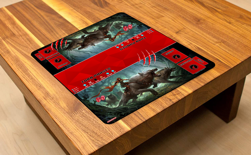 Dark Red Riding Hood - Two-Player XL Playmat Magic Compatible