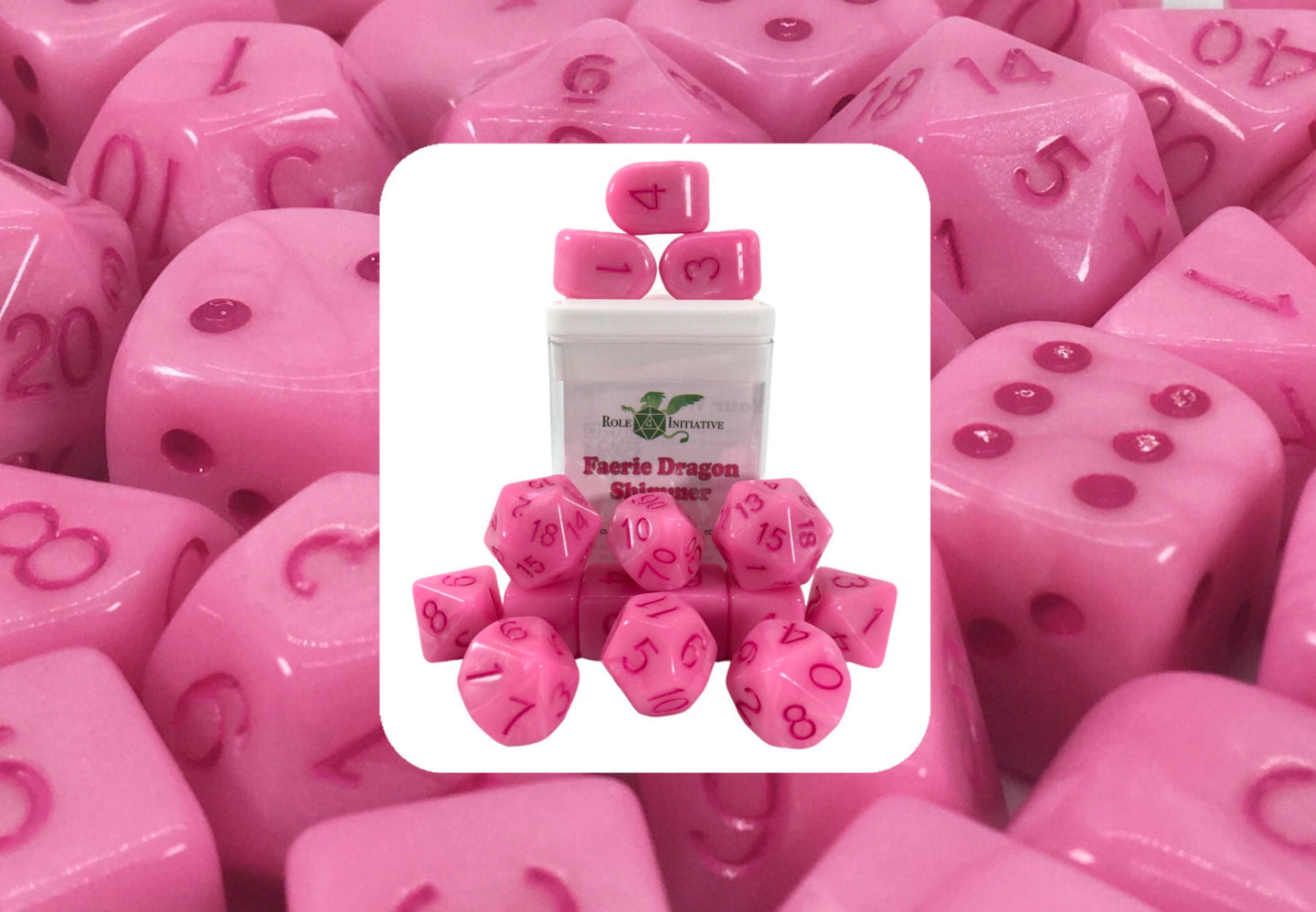 Faerie Dragon Shimmer Dice - Set of 15 w/ Arch'd4