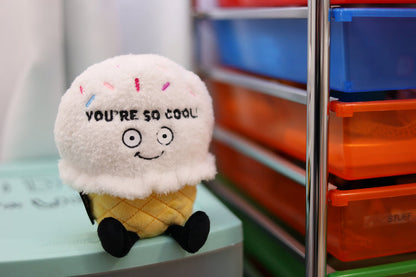 "You're So Cool" Plush Ice Cream Cone, Holiday, Christmas
