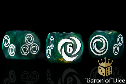 FAB Compatible Dice - Resource Dice - Ancient Green