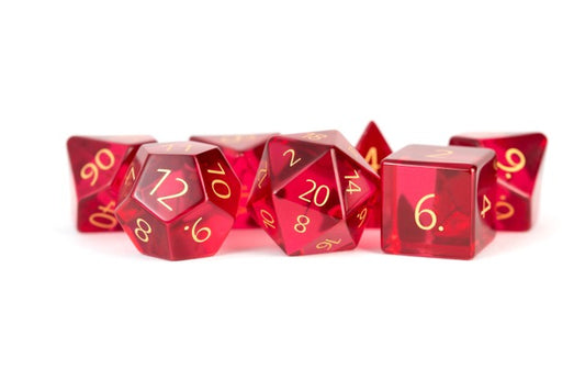 (CLEARANCE) Zircon Glass Birthstone Dice: July- Ruby