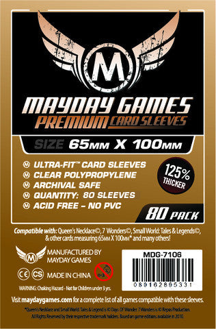 Mayday Premium 80 Card Sleeves 65mm x 100mm Mayday Premium 80 Card Sleeves 65mm x 100mm