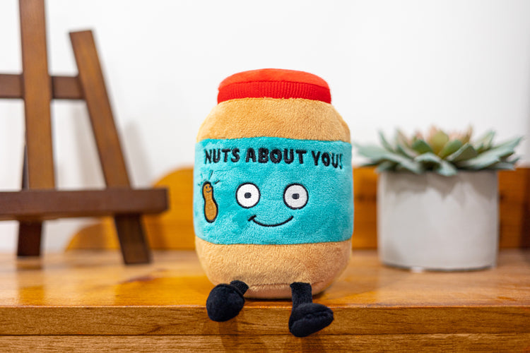 "Nuts About You" Plush Peanut Butter Jar Holiday, Christmas
