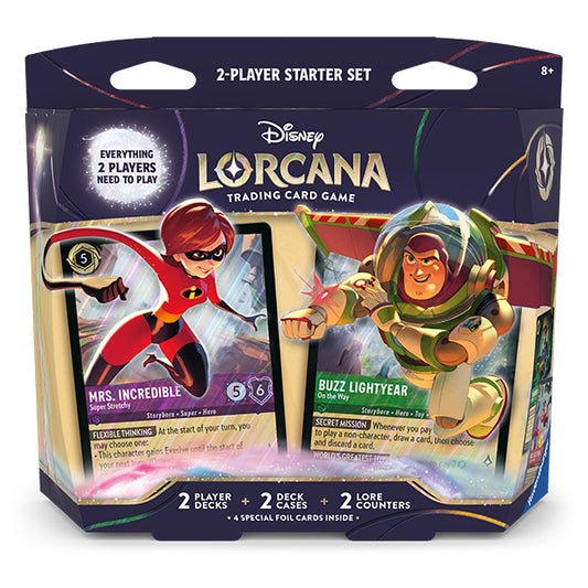 Disney Lorcana: Wilds Unknown- Two-Player Deck Case (Elastigirl / Buzz Lightyear) - PREORDER 5-8