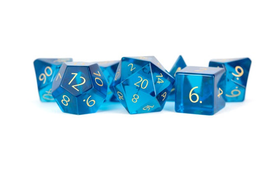 (CLEARANCE) Zircon Glass Birthstone Dice: September- Sapphire