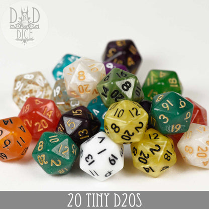 Tiny D20's - 20 count