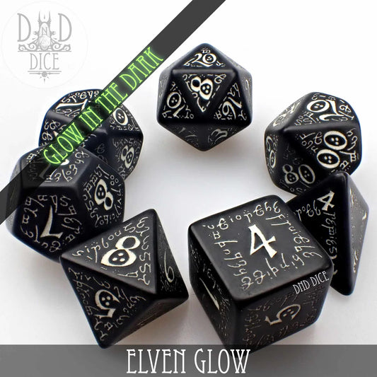7-Dice Set: Elven Glow in the Dark