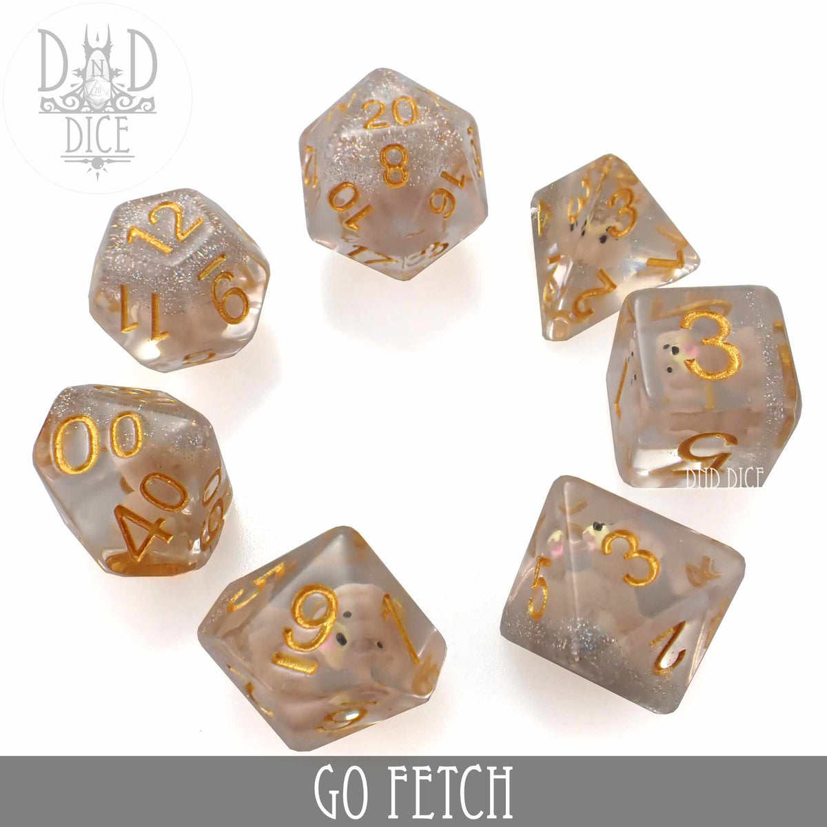 Resin 7-Dice Set: Go Fetch