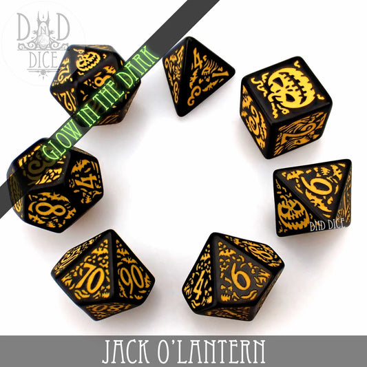 7-Dice Set: Jack O’Lantern (Glow)