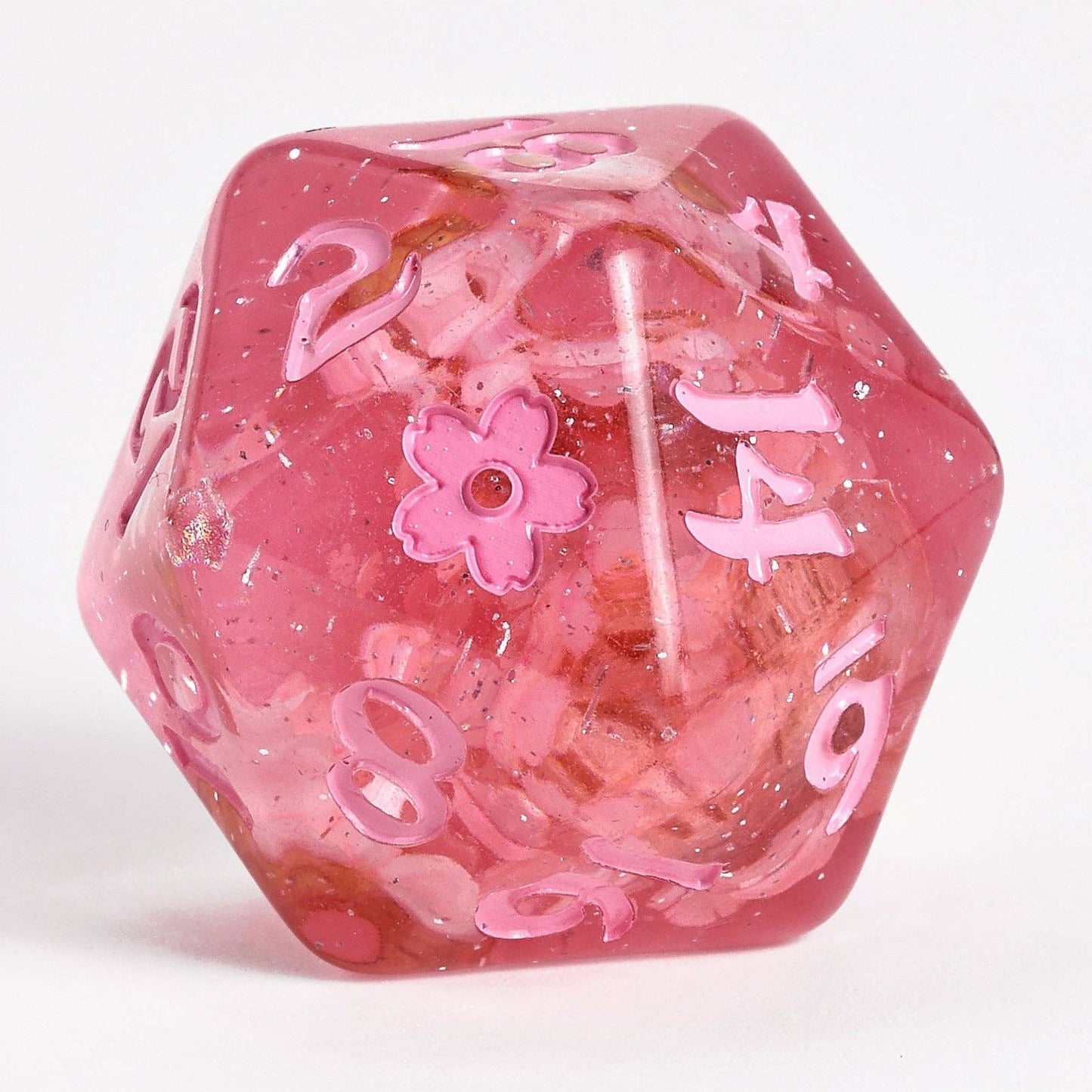 Wyrmforged Rollers Sakura Blossom RPG Dice Set - Pink Ink