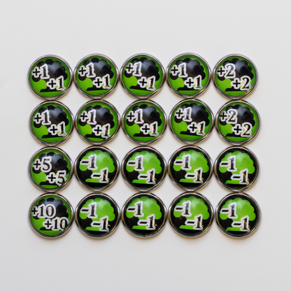 Handmade Glass & Metal Stat Counters for Magic The Gathering