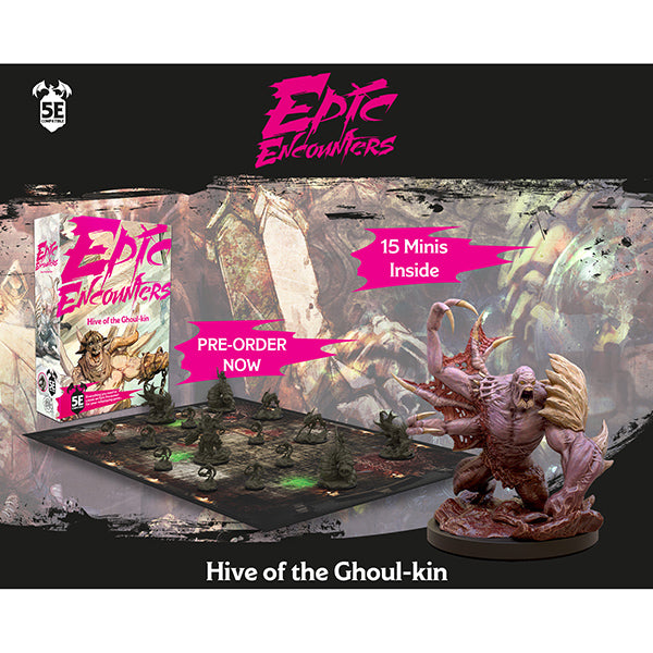 Epic Encounters: Hive Of The Ghoul-Kin - 15 Unpainted D&D Miniatures For RPG Gaming