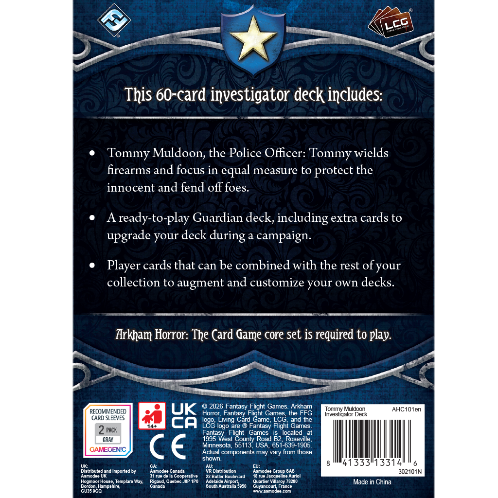 Arkham Horror: The Card Game - Tommy Muldoon Investigator Deck
