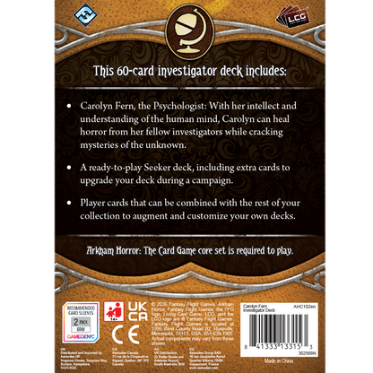 Arkham Horror: The Card Game - Carolyn Fern Investigator Deck