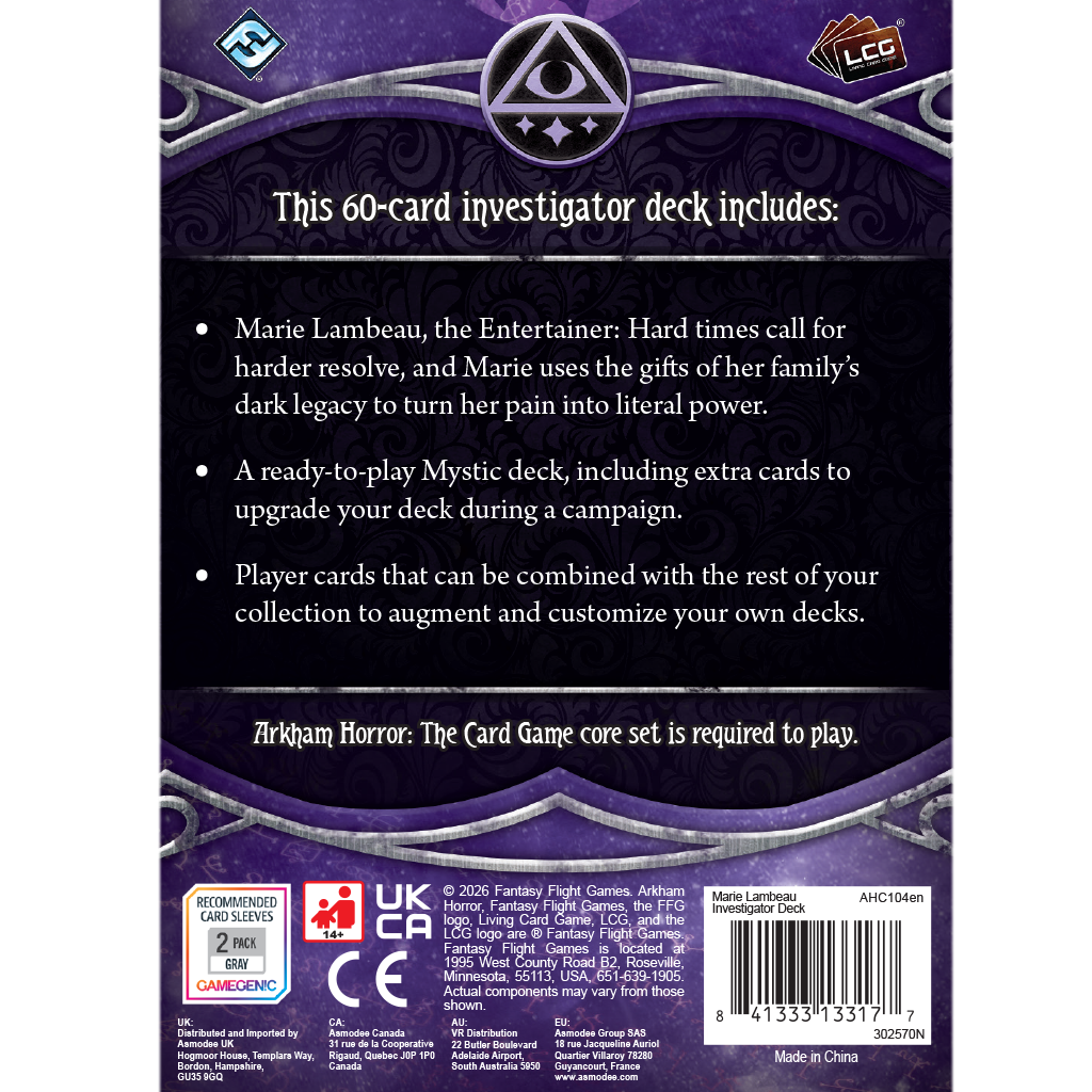 Arkham Horror: The Card Game - Marie Lambeau Investigator Deck