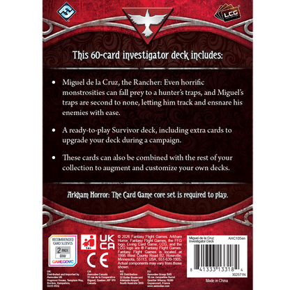 Arkham Horror: The Card Game - Miguel de la Cruz Investigator Deck