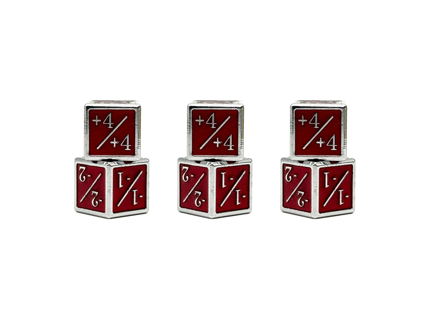 Red Pack of D6 CCG Metal Dice