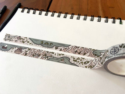 Fantasy Adventure Map Washi Tape - for world builders, RPG,