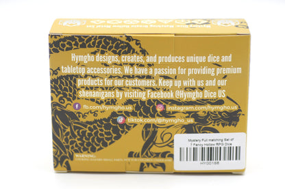 Mystery Set of 7 Matching Ornate Hollow Metal Dice