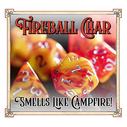 Fireball Char Scented Dice