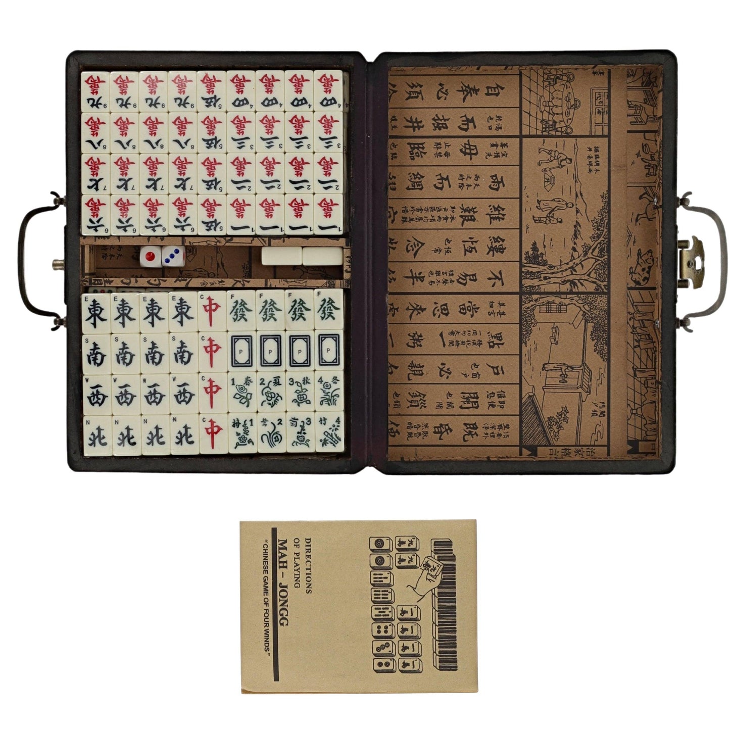 Traditional Chinese Mahjong Set Travel Size