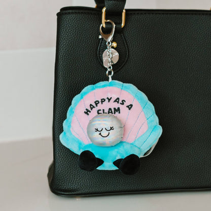 Punchkins Clam Plush Keychain Cute "Happy as a Clam"