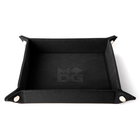 Folding Dice Tray: Velvet 10x10: Black