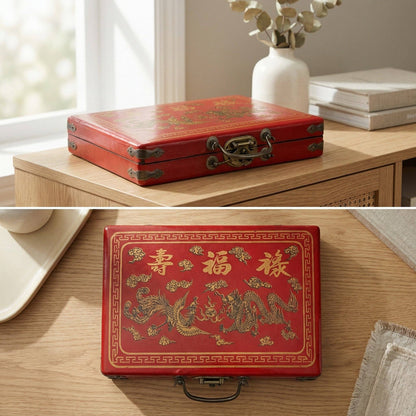 Traditional Chinese Mahjong Set Travel Size