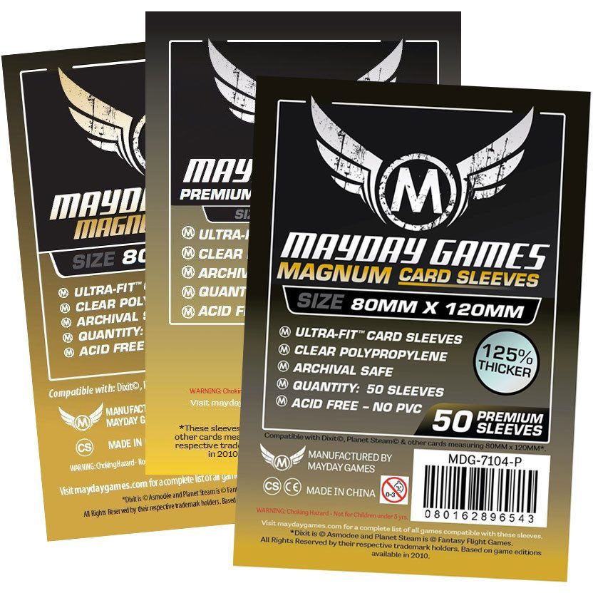 Mayday Magnum 100 Card Sleeves 80mm x 120mm Mayday Magnum 100 Card Sleeves 80mm x 120mm