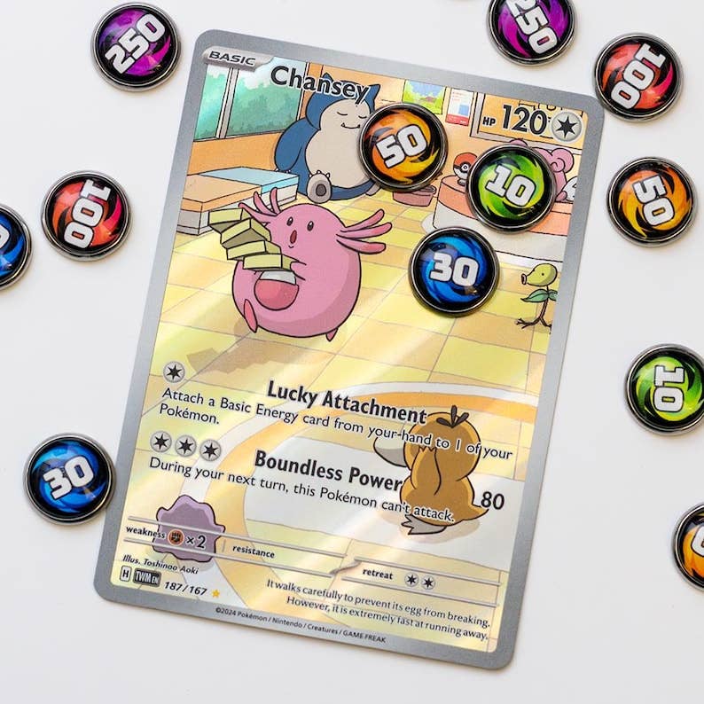 Handmade Damage Counters for the Pokémon TCG