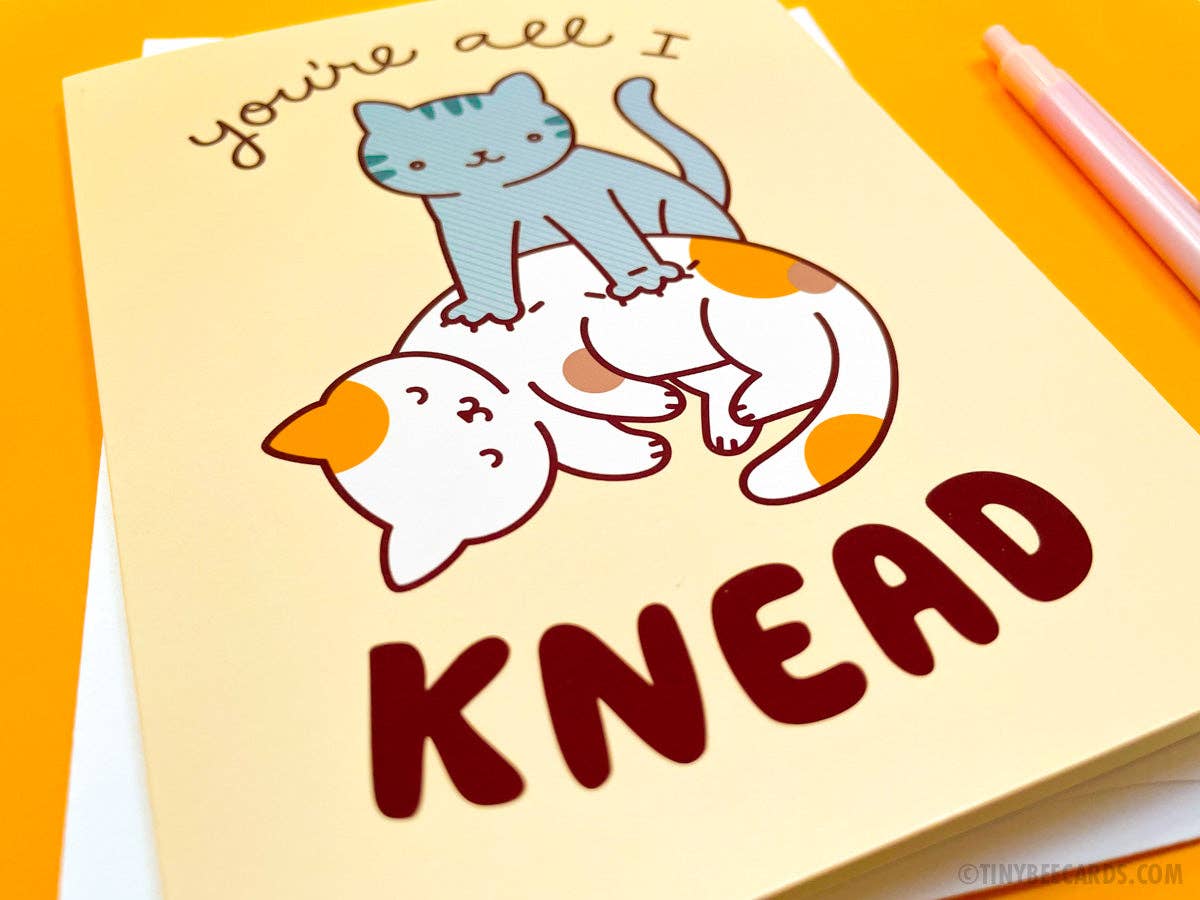 Cat Love Card - All I Knead