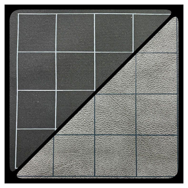 Battlemat: Reversible Squares Black/Grey (23½” x 26” Playing Surface)