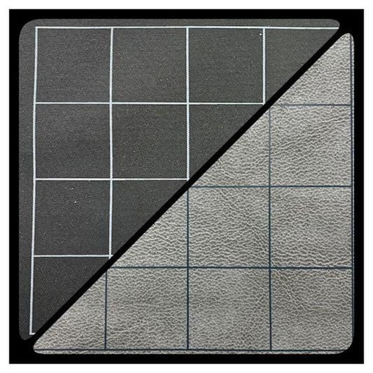 Battlemat: Reversible Squares Black/Grey (23½” x 26” Playing Surface)