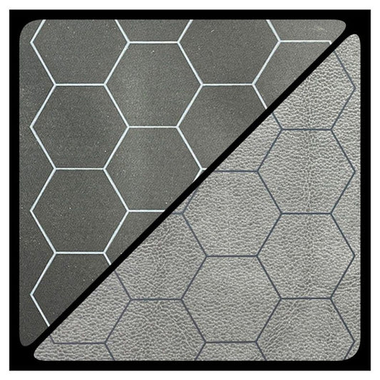 Battlemat: Reversible Hexes Black/Grey (23½” x 26” Playing Surface)