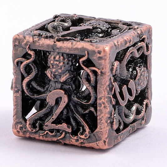 Lllithids Mind Cage Dice set - Ancient Copper